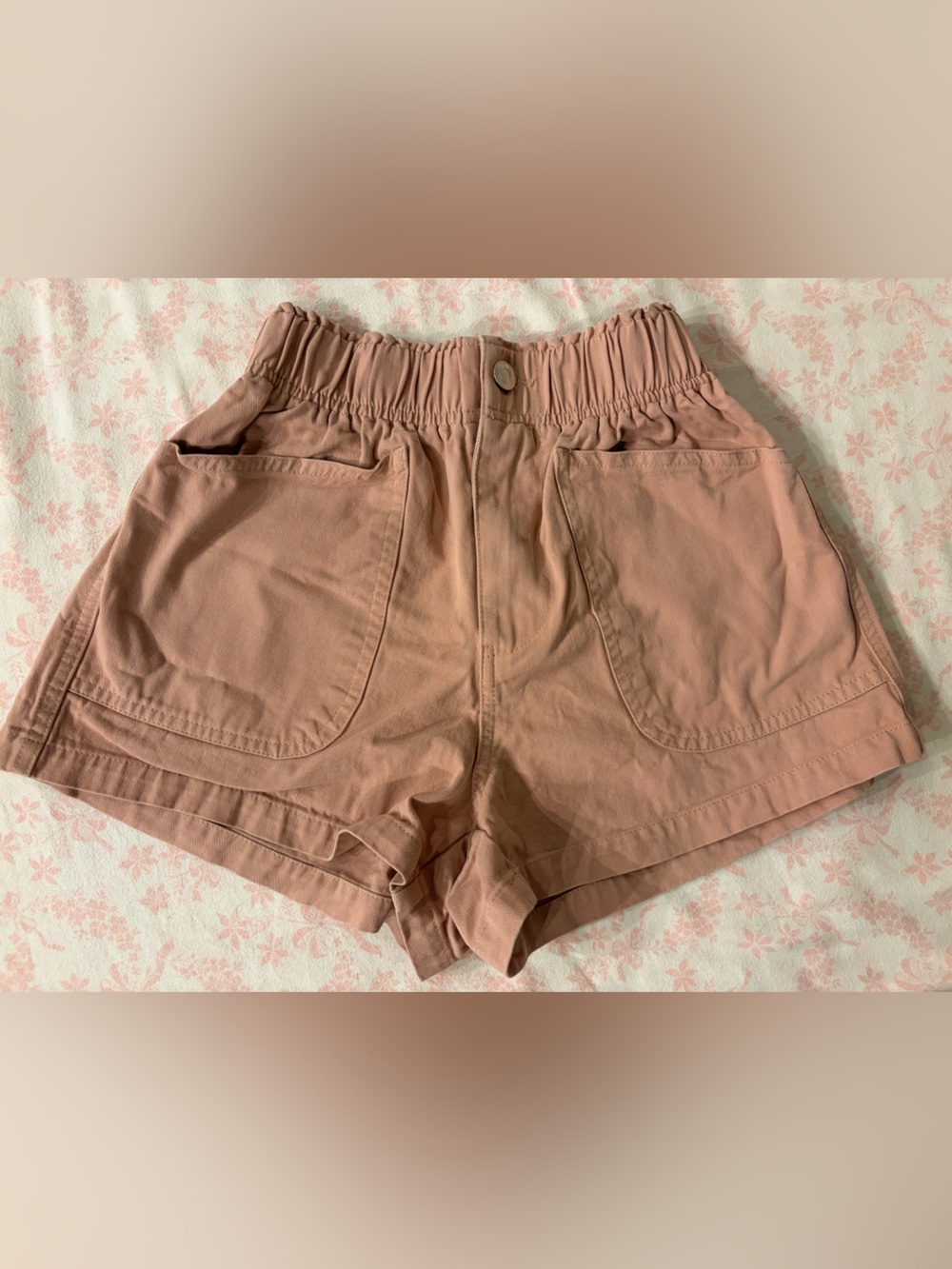 Blue Rain By Francesca’s Paper Bag Shorts Mauve Light Pink Women’s XS